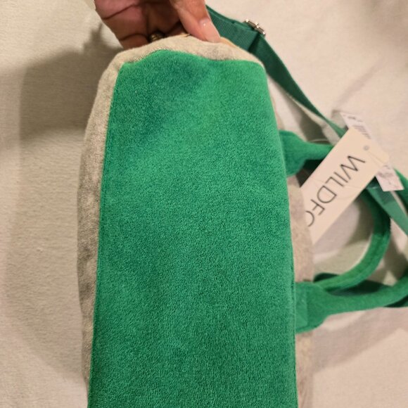 Wildfox Pineapple Terry Cloth Tote Bag Beach Handbag Purse Green Trim NWT Fun! - Picture 6 of 16